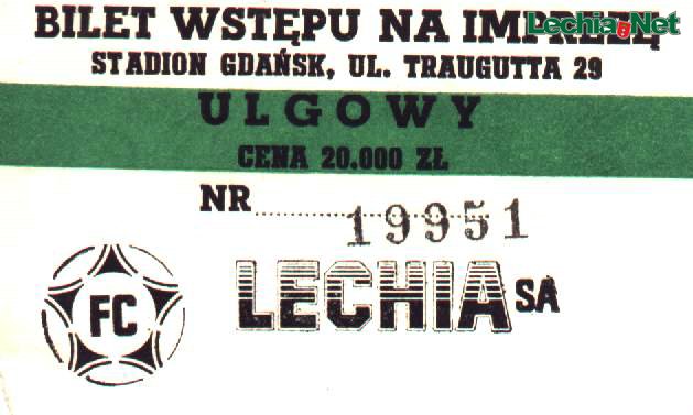 Bilet z sezonu 1993/1994