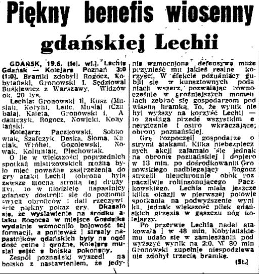Relacja prasowa z meczu Lechia-Lech Poznań