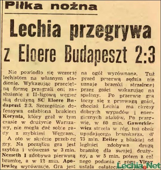 1959.07.23.lechia przegrywa z eloere budapeszt gw