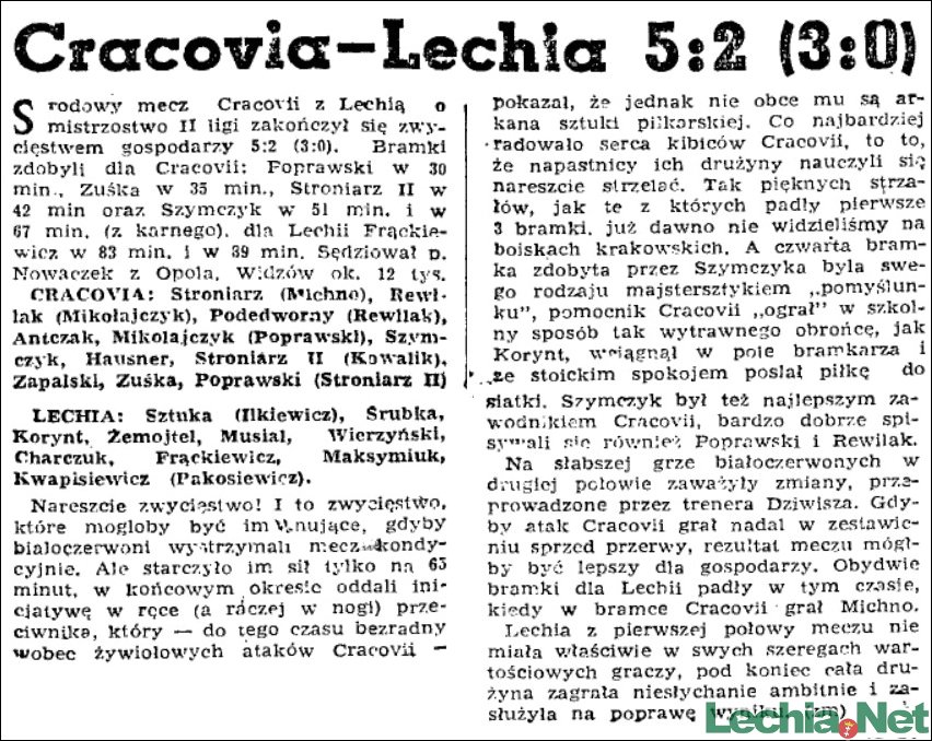 1963.08.29.Cracovia-Lechia 5:2