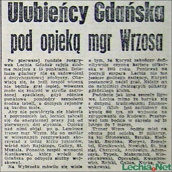 1965.01.29.Ulubieńcy Gdańska pod opieką mgr Wrzosa