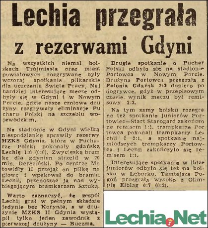 1968.05.02.Lechia przegrała z rezerwami Gdyni