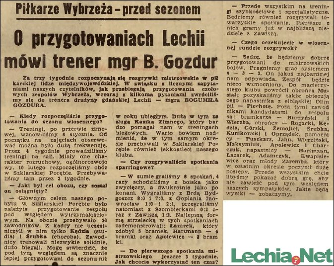 1969.03.01.O przygotowaniach Lechii mówi trener B.Gozdur