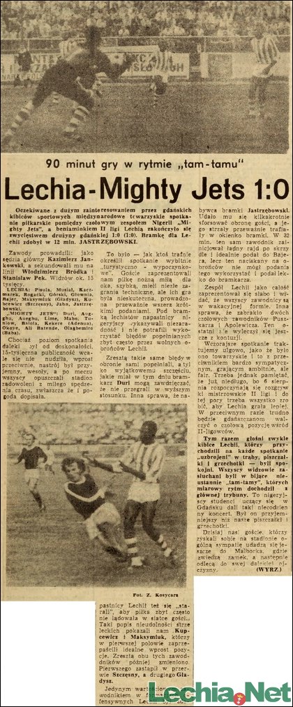 1972.07.10.Lechia-Mighty Jets 1:0