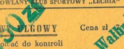 Bilet z sezonu 1986-1987 ze spotkania 1986.11.23.Lechia Gdańsk-Górnik Wałbrzych