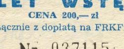Bilet z sezonu 1987-1988 ze spotkania 1988.03.06.Śląsk Wrocław-Górnik Zabrze