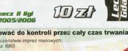 Bilet z sezonu 2005-2006 z meczu 2006.04.12.Lechia Gdańsk-Podbeskidzie Bielsko-Biała