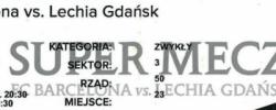Bilet z sezonu 2013-2014 ze spotkania 2013.07.20.Lechia Gdańsk-FC Barcelona