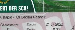 Bilet z sezonu 2022-2023 ze spotkania 2022.07.21.Rapid Wiedeń-Lechia Gdańsk