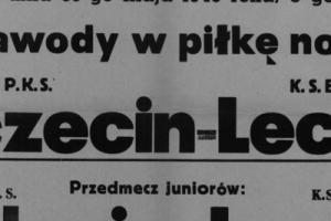 Plakat z sezonu 1946 ze spotkania 1946.05.30 Lechia Gdańsk-PKS Szczecin