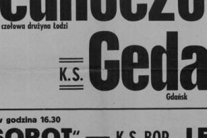 Plakat z sezonu 1946 ze spotkania 1946.06.10 Lechia Gdańsk-KS Sopot