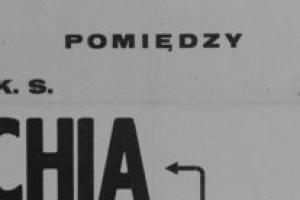 Plakat z sezonu 1947 ze spotkania 1947.09.07 MIR Gdynia-Lechia Gdańsk