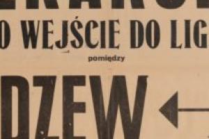Plakat z sezonu 1947 ze spotkania 1947.10.05 Lechia Gdańsk-Widzew Łódź