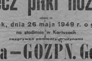 Plakat z sezonu 1949 ze spotkania 1949.05.26 GOZPN Gdańsk-Lechia Gdańsk