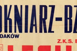 Plakat z sezonu 1950 ze spotkania 1950.06.11 Lechia Gdańsk-Włókniarz Chodaków