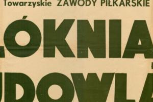 Plakat z sezonu 1951 ze spotkania 1951.05.13 Budowlani Gdańsk-Widzew Łódź