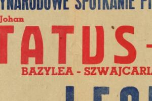 Plakat z sezonu 1955 ze spotkania 1955.05.20 Lechia Gdańsk-Status Bazylea (Szwajcaria)