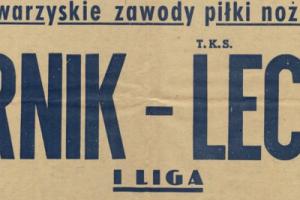 Plakat z sezonu 1955 ze spotkania 1955.11.27 Lechia Gdańsk-Górnik Zabrze