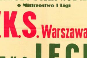 Plakat z sezonu 1956 ze spotkania 1956.03.18 Lechia Gdańsk-Legia Warszawa