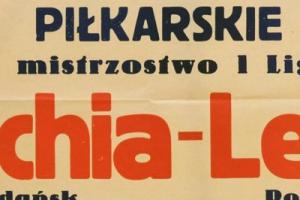 Plakat z sezonu 1957 ze spotkania 1957.09.22.Lech Poznań-Lechia Gdańsk
