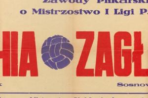 Plakat z sezonu 1962 ze spotkania 1962.09.16 Zagłębie Sosnowiec-Lechia Gdańsk