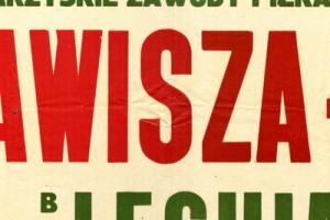 Plakat z sezonu 1966 ze spotkania 1966.03.13 Lechia Gdańsk-Zawisza Bydgoszcz