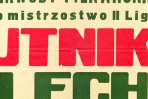 Plakat z sezonu 1966 ze spotkania 1966.10.30 Lechia Gdańsk-Hutnik Kraków