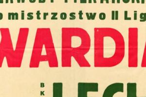 Plakat z sezonu 1966 ze spotkania 1966.11.02 Lechia Gdańsk-Gwardia Warszawa
