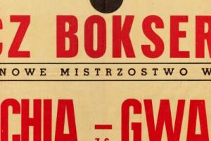 Plakat z zawodów bokserskiech 1948.09.19 Gwardia Gdańsk-Lechia Gdańsk