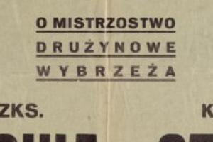 Plakat z zawodów bokserskiech 1948.09.25 Czyn Gdynia-Lechia Gdańsk
