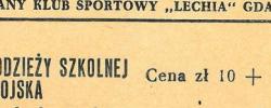 Bilet ze spotkania 1974.08.18.Lechia Gdańsk-Bałtyk Gdynia