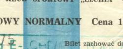 Bilet z sezonu 1983-1984 ze spotkania 1984.05.26.Lechia Gdańsk-Chemik Police