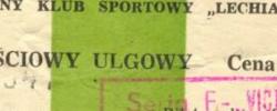 Bilet z sezonu 1983-1984 ze spotkania 1984.06.06.Lechia Gdańsk-Victoria Jaworzno