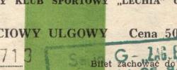 Bilet z sezonu 1983-1984 ze spotkania 1984.06.24.Lechia Gdańsk-Zagłębie Lubin