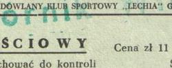 Bilet z sezonu 1984-1985 ze spotkania 1984.08.11.Lechia Gdańsk-Górnik Wałbrzych