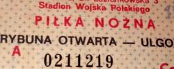 Bilet z sezonu 1985-1986 ze spotkania 1986.04.16.Legia Warszawa-Lechia Gdańsk
