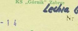 Bilet z sezonu 1986-1987 ze spotkania 1987.03.14.Górnik Zabrze-Lechia Gdańsk