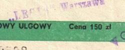 Bilet z sezonu 1987-1988 ze spotkania 1987.10.24.Lechia Gdańsk-Legia Warszawa