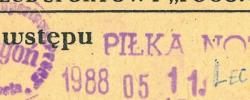 Bilet z sezonu 1987-1988 ze spotkania 1988.05.11.Pogoń Szczecin-Lechia Gdańsk