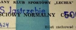 Bilet z sezonu 1989-1990 ze spotkania 1989.07.29.Lechia Gdańsk-GKS Jastrzębie