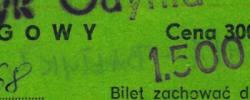 Bilet z sezonu 1989-1990 ze spotkania 1990.04.01.Lechia Gdańsk-Bałtyk Gdynia