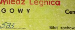 Bilet z sezonu 1990-1991 ze spotkania 1991.03.09.Lechia Gdańsk-Miedź Legnica