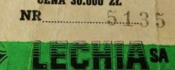 Bilet z sezonu 1992-1993 ze spotkania 1992.09.12.Lechia Gdańsk-Arka Gdynia