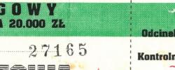 Bilet z sezonu 1992-1993 ze spotkania 1993.04.21.Lechia Gdańsk-Zagłębie Sosnowiec