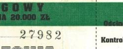 Bilet z sezonu 1992-1993 ze spotkania 1993.05.08.Lechia Gdańsk-Lechia Dzierżoniów