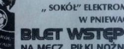 Bilet z sezonu 1992-1993 ze spotkania 1993.05.13.Sokół Pniewy-Lechia Gdańsk