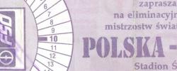 Bilet z sezonu 1992-1993 ze spotkania 1993.05.29.POLSKA-Anglia