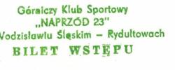 Bilet z sezonu 1992-1993 ze spotkania 1993.06.06.Naprzód Rydułtowy-Lechia Gdańsk
