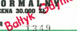 Bilet z sezonu 1993-1994 ze spotkania 1993.08.15.Lechia Gdańsk-Bałtyk Gdynia