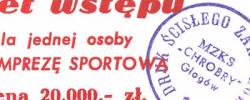 Bilet z sezonu 1993-1994 ze spotkania 1993.09.04.Chrobry Głogów-Lechia Gdańsk